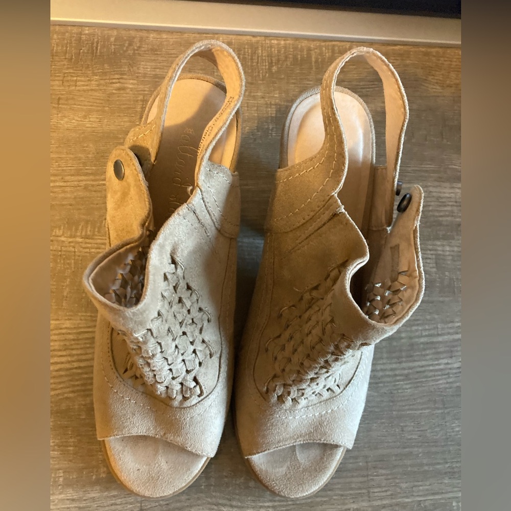 Peep toe booties